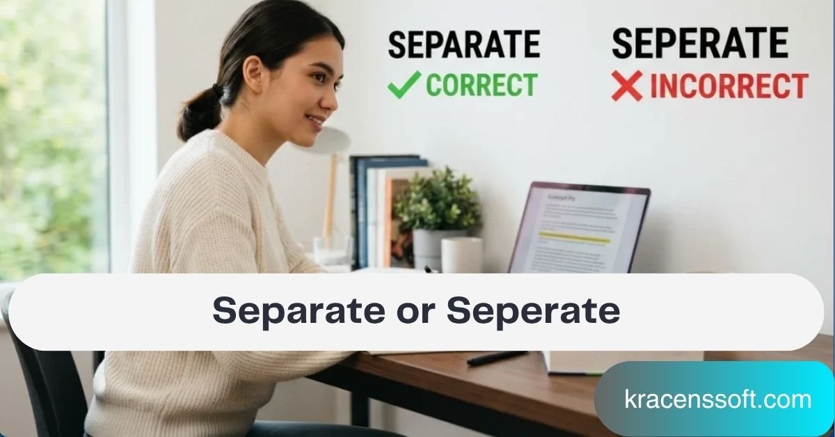 Separate or Seperate